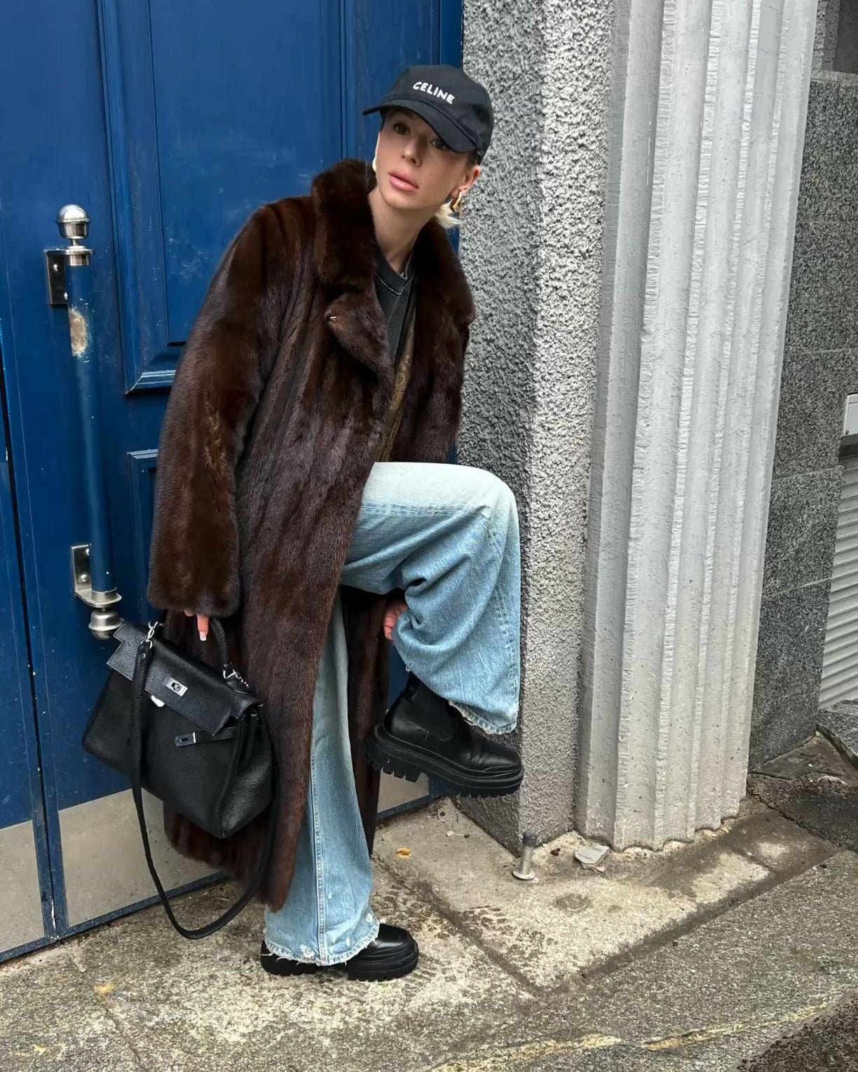 Lucie Faux Fur Maxi Coat