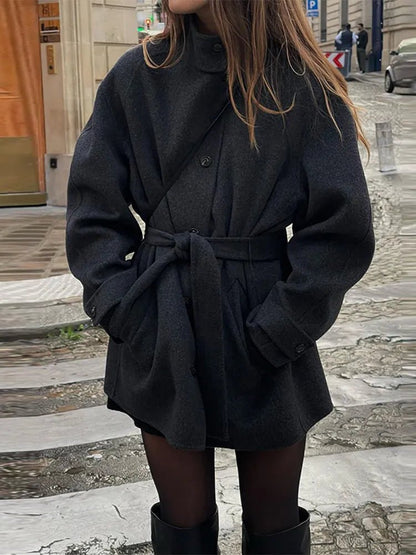 Ashley Stand Collar Short Coat