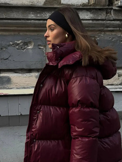 Eliza Hooded Padded Parka Coat