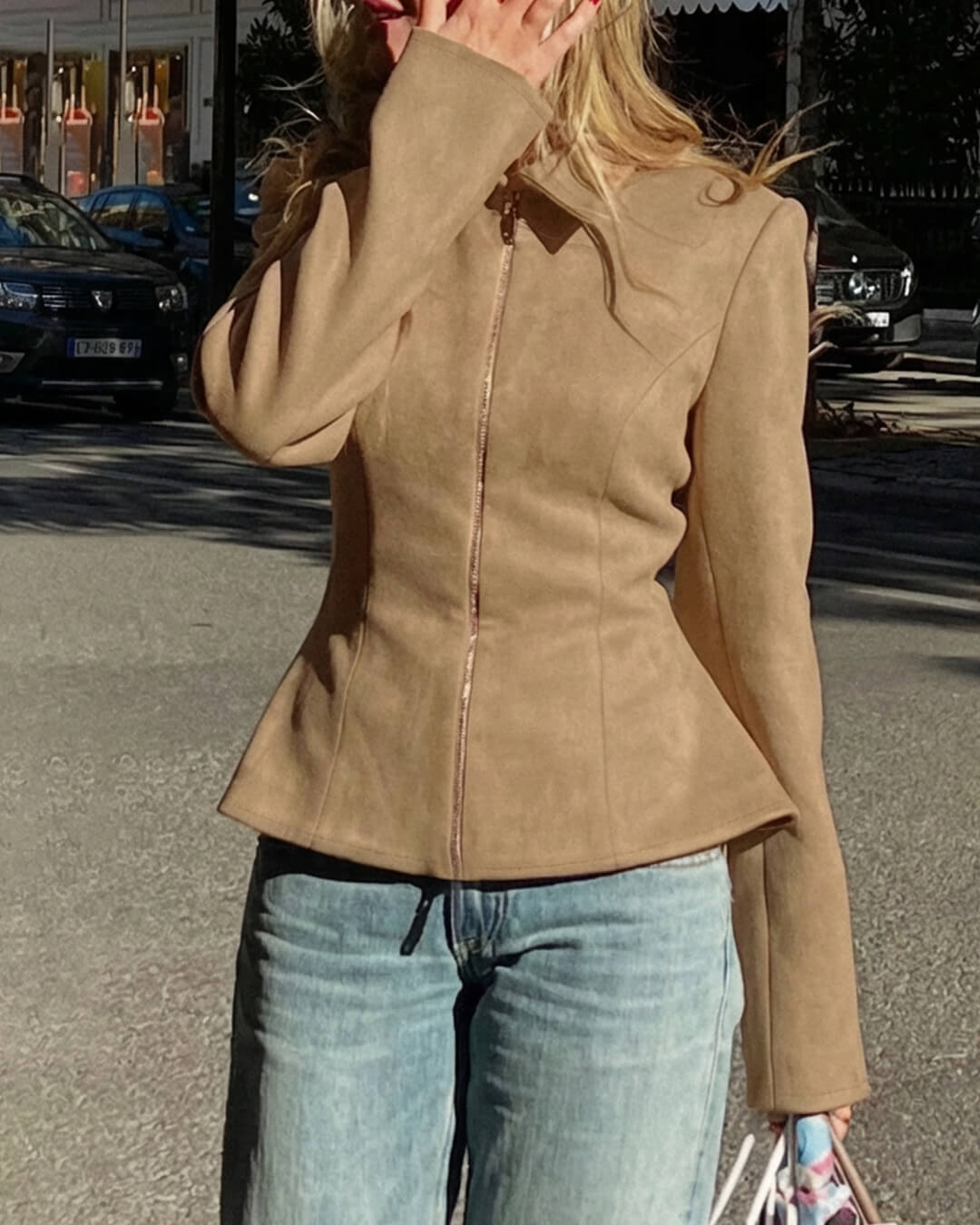 Ella faux Suede Jacket