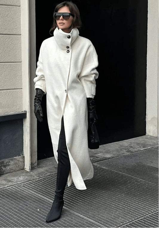 Juliana Stand Collar Long Coat