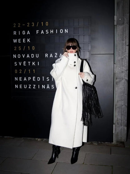 Juliana Stand Collar Long Coat