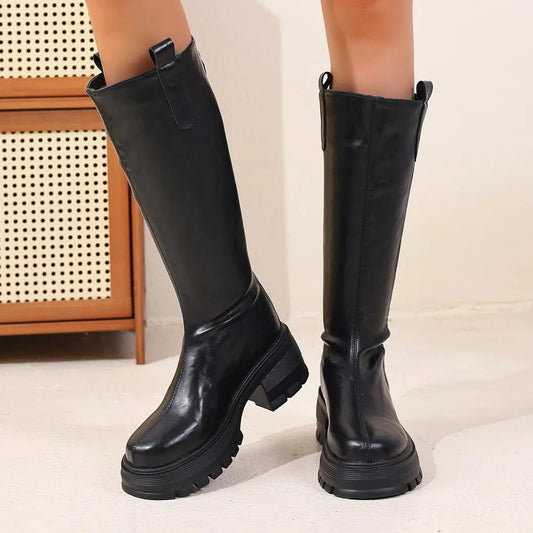 Feliz Knee High Leather Boots