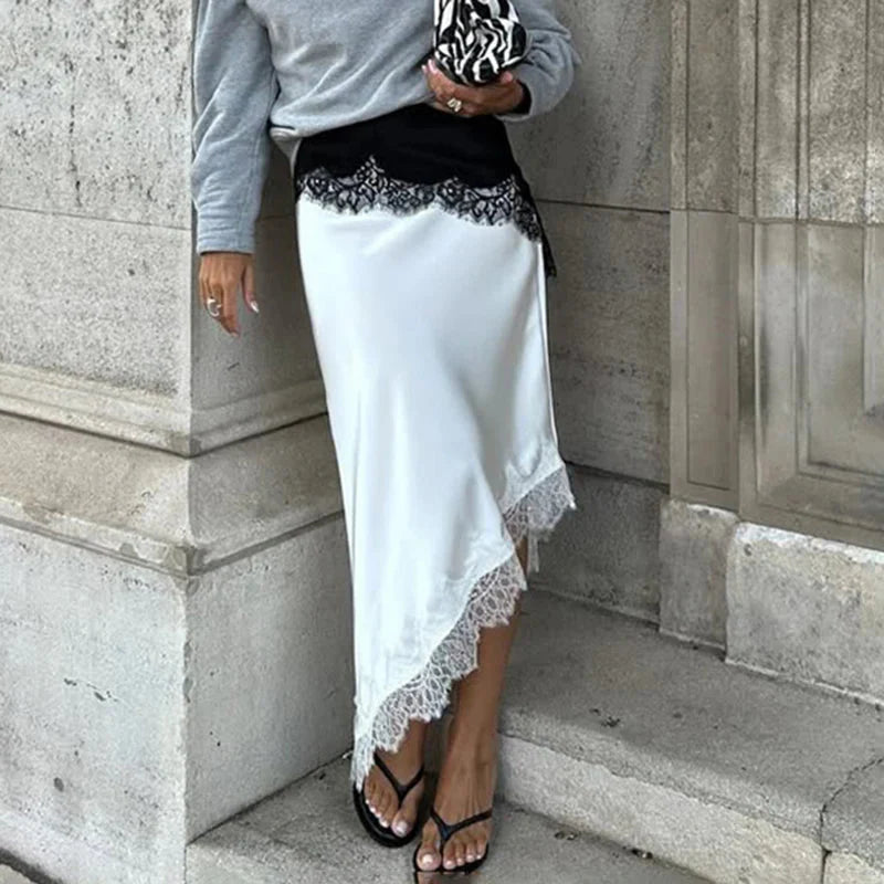 Leslie Asymmetric Midi Skirt