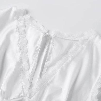Francesca Deep Neck Satin Top